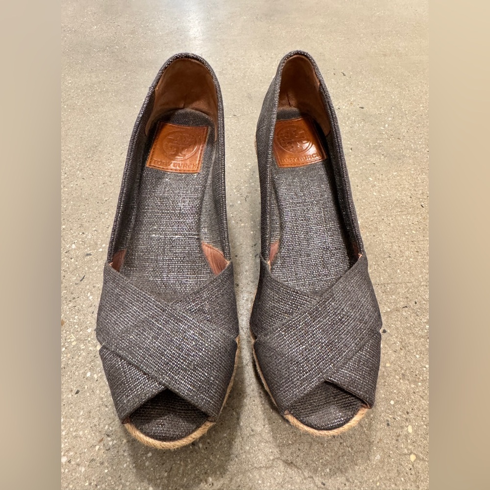 Tory Burch Women's Gray Wedge Shoes
